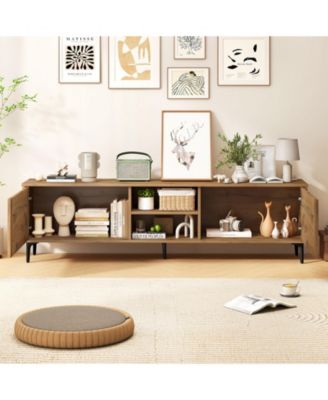 TV Stand for TVs up to 70 in with Fluted Front Design