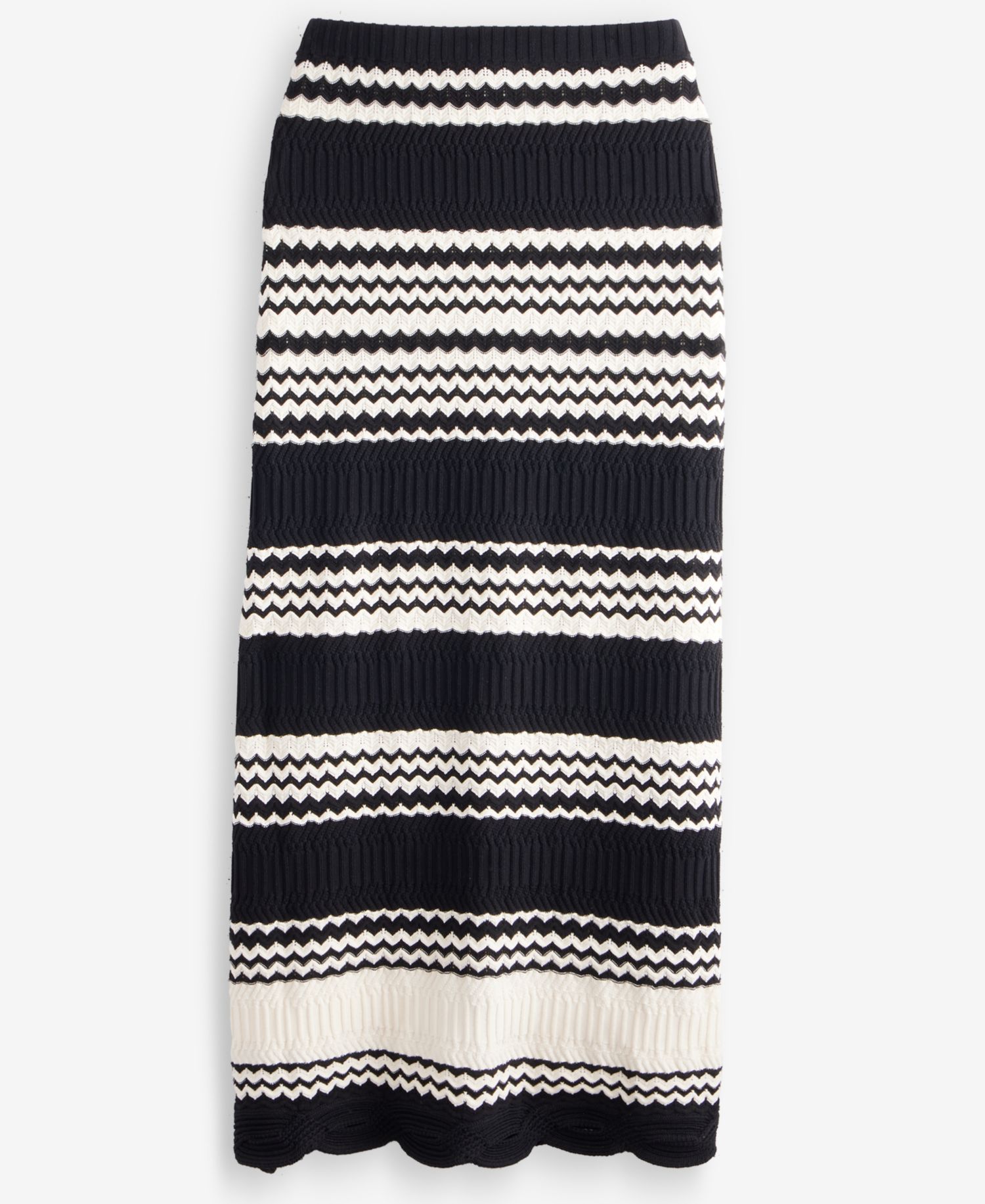 Women's Stripe Crochet Midi Skirt
