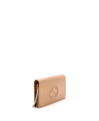 Pre-Owned Gucci Soho Wallet on Chain Leather - Macy's