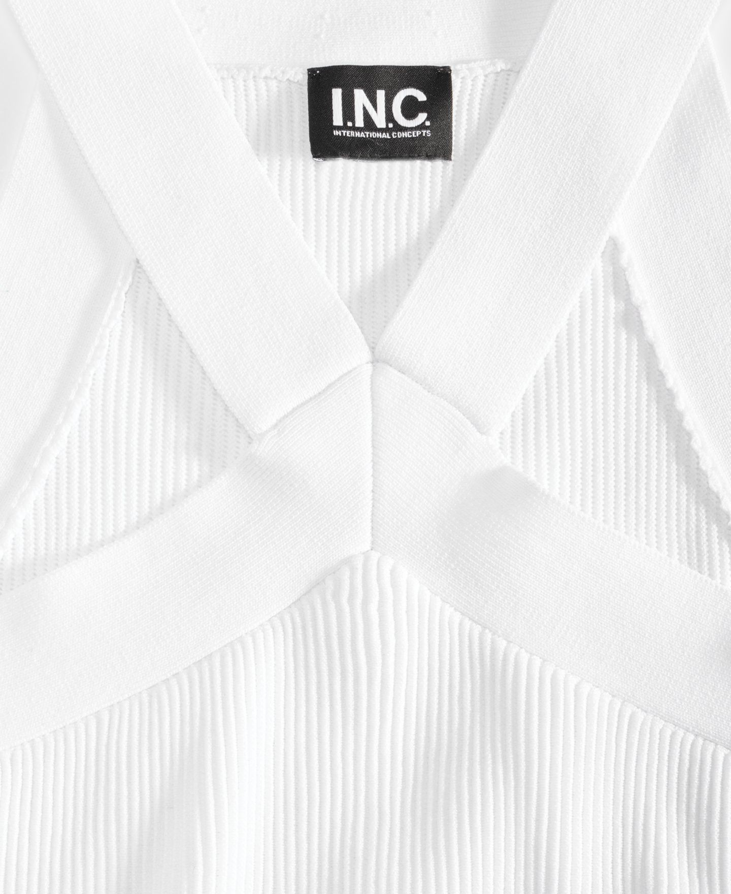 Женский свитер I.N.C. International Concepts Halter Sweater Tank, цвет: Яркий белый — фото 4