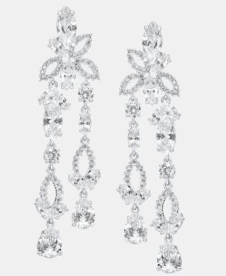 Cubic Zirconia Viney Chandelier Earrings