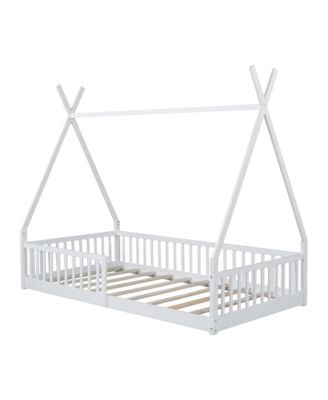 Wood House Bed Fence