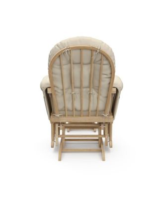 Hoop Glider and Ottoman - Natural with Beige