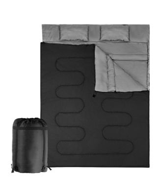 Two Person Waterproof Sleeping Bag with Two Pillows
