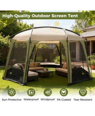 Six to Eight Person Canopy Tent with Zippered Door