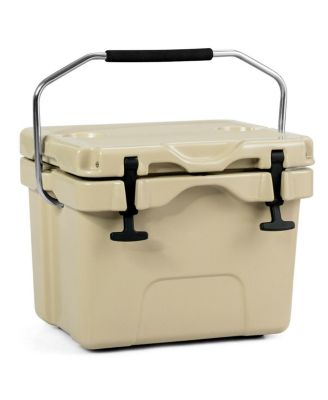16 Quart Insulated Cooler with Cup Holders and Carry Handle