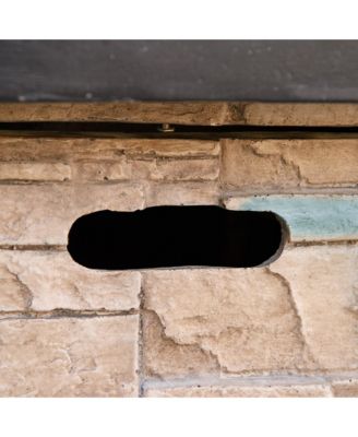 32" Square Propane Gas Fire Pit Table w/ Cover and Lava Rocks,