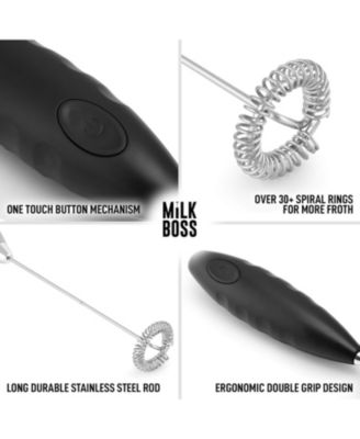 Handheld Electric Coffee Frother Drink Mixer with Batteries Included