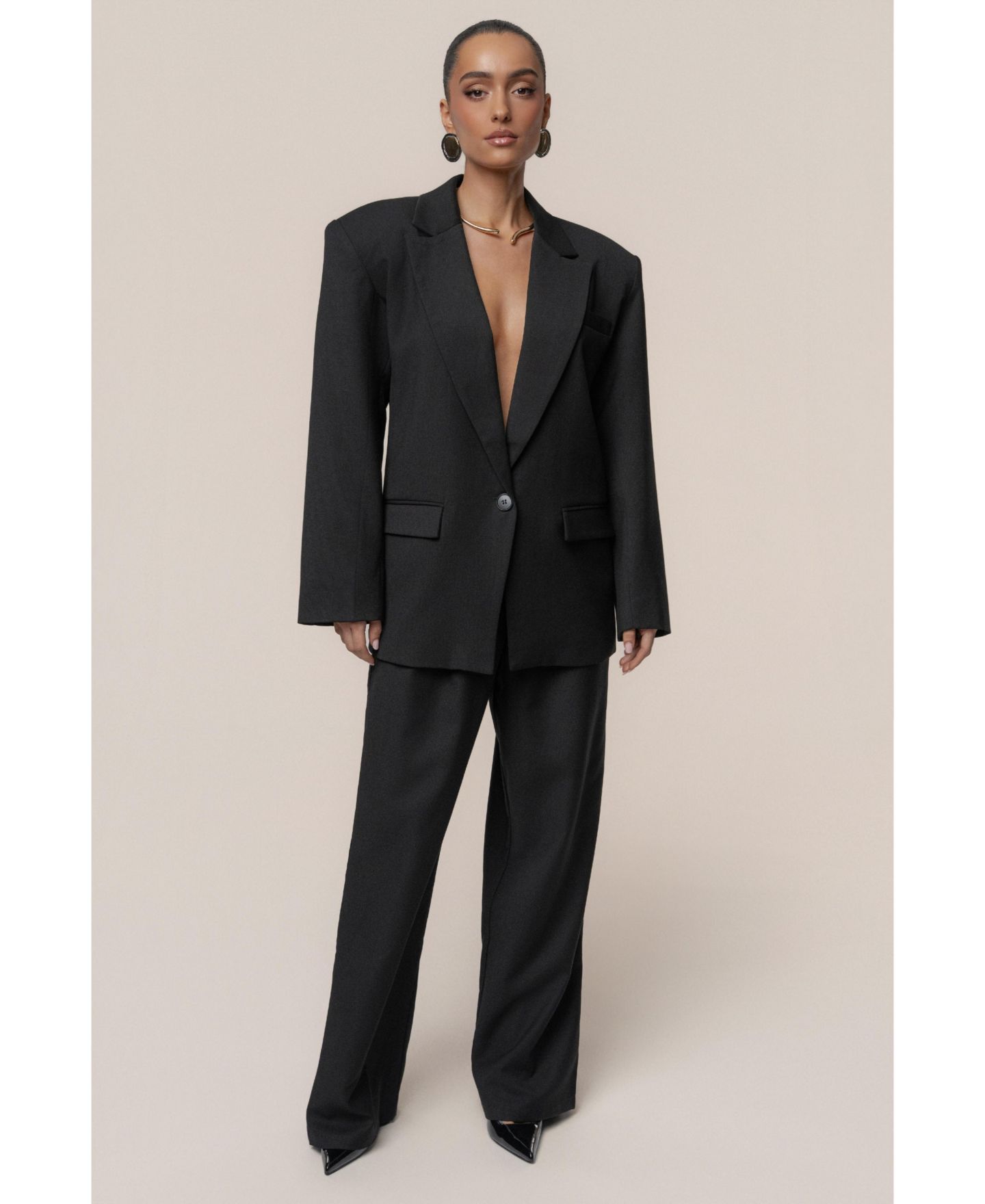Женский пиджак JLUXLABEL Refined Moments Blazer, цвет: Чёрный — фото 7