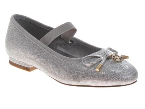 Туфли Badgley Mischka Dress Shoes Elegant Glitter Finish Classic Formal для девочек, цвет: Серебряный