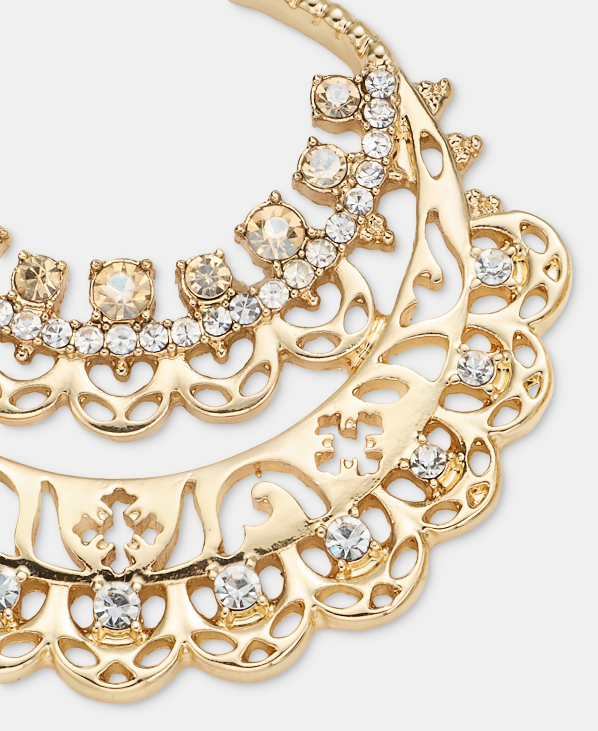 Marchesa Crystal Antique Dynamic Hoop Earrings