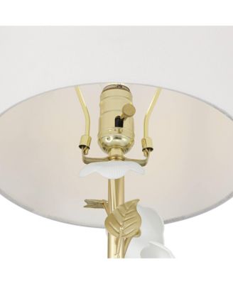 Descanso 21" High Gold and White Flower Table Lamp Set of 2