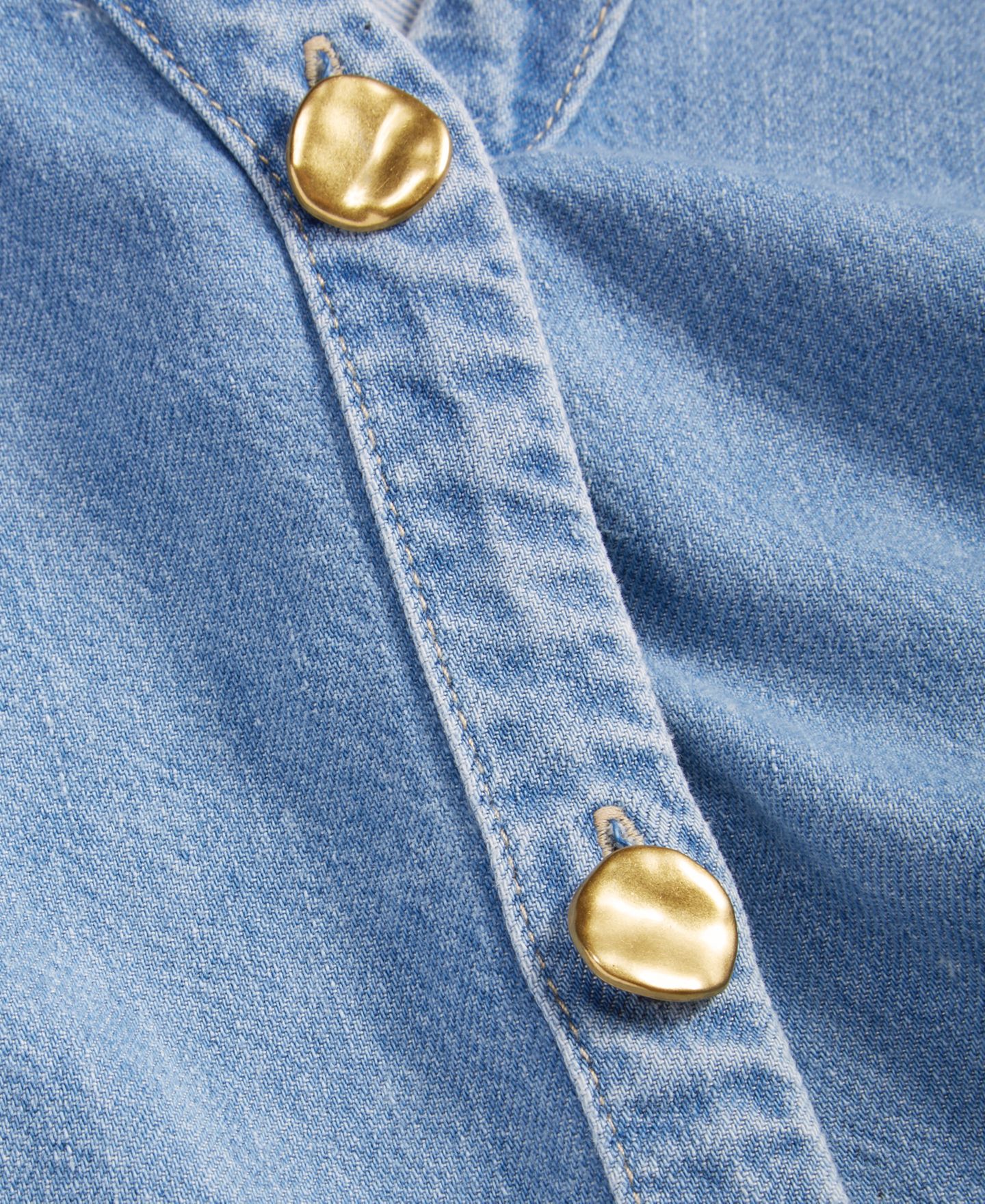 Женский топ I.N.C. International Concepts Short-Sleeve Lightweight Denim Top, цвет: Варёный — фото 5