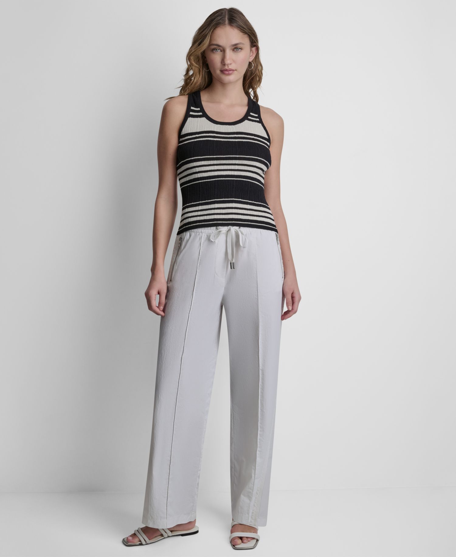 Women's Striped Sweater Tank Top