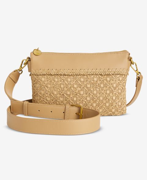 Женские Style & Co Crochet Straw Double Comp Crossbody