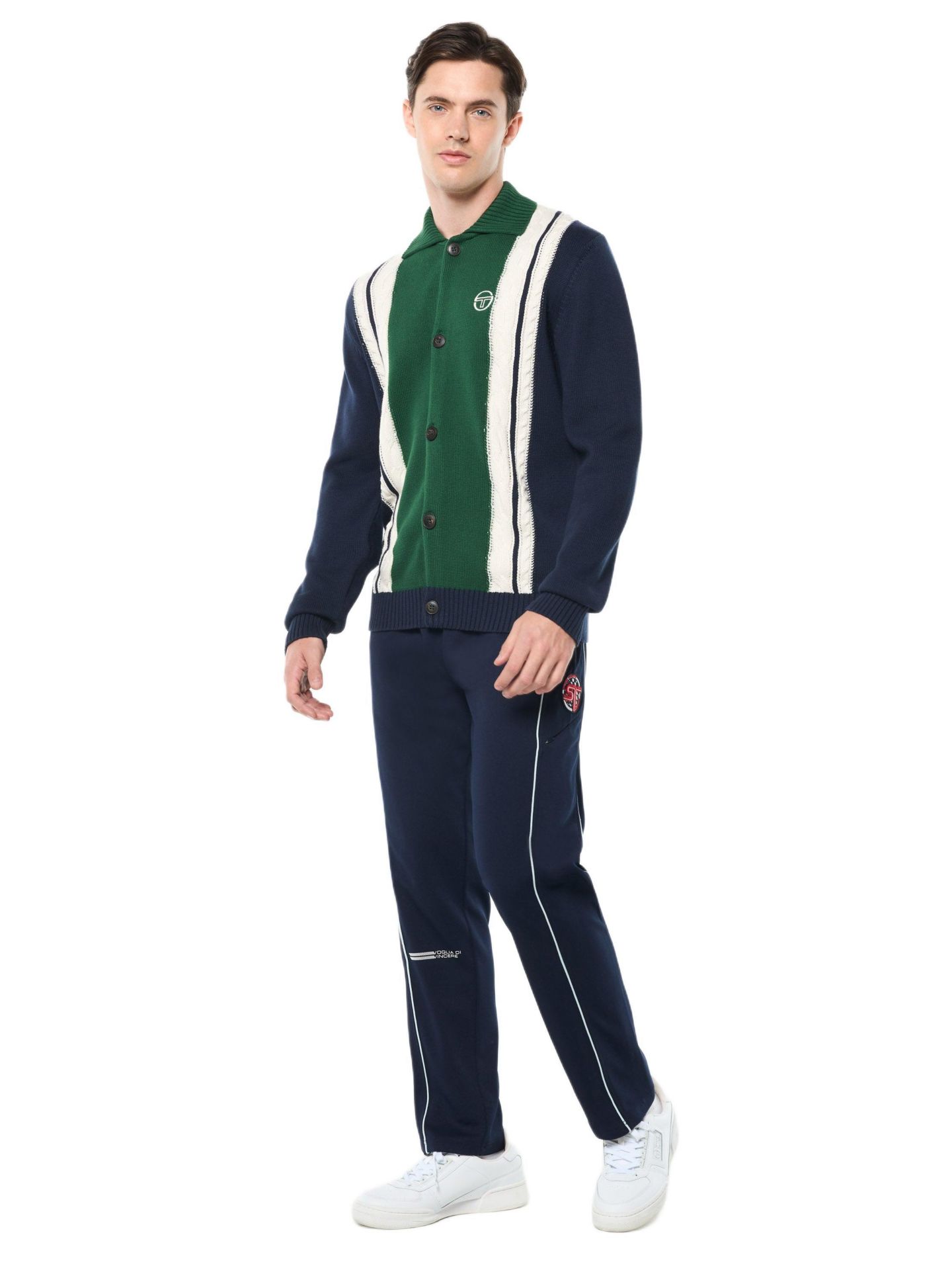 Мужской кардиган Sergio Tacchini Bruni Knit, цвет: Синий — фото 2