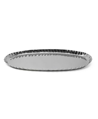 Stainless Steel Crushed Oblong Tray, 17.5"