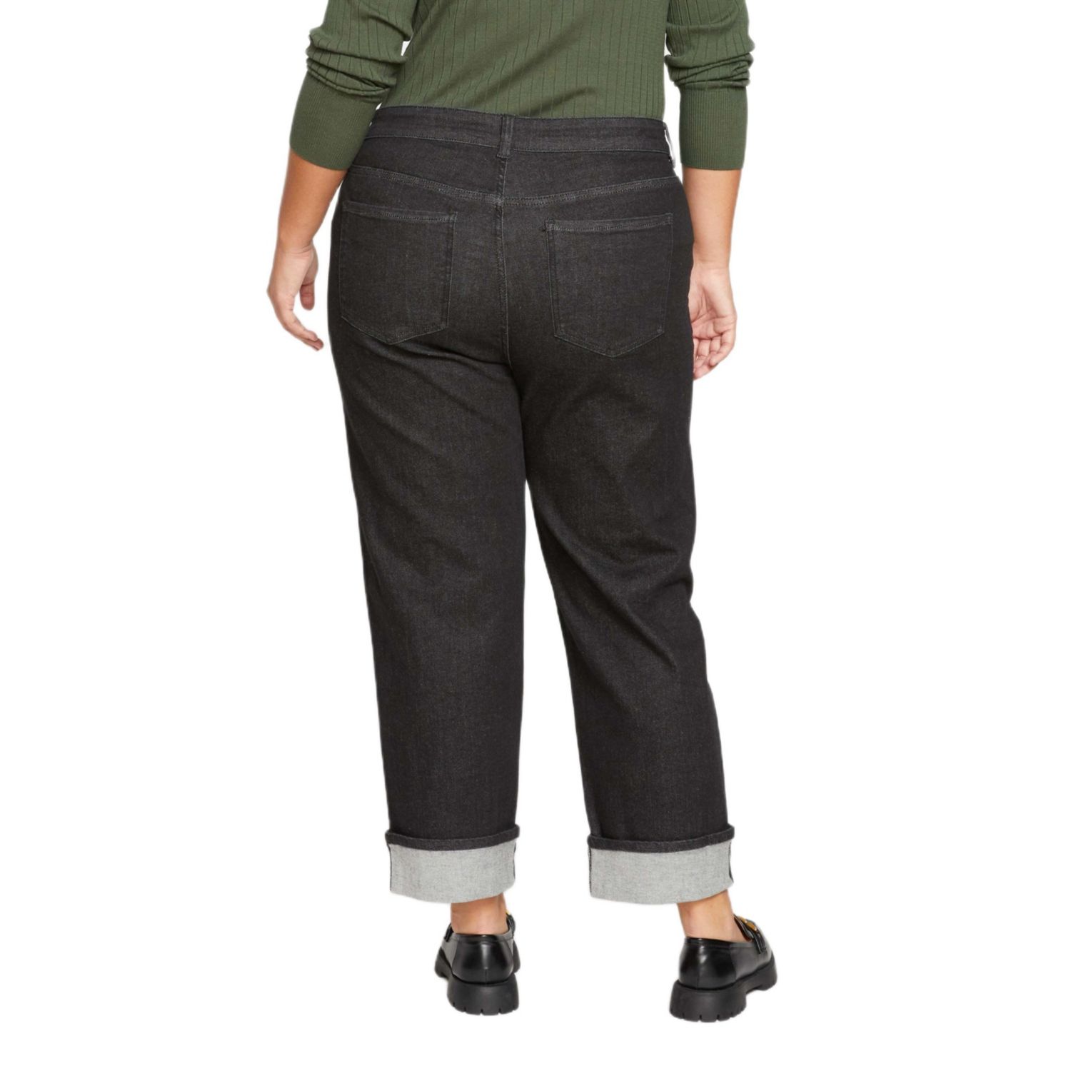 Women's Stevie High-Rise Cuffed Straight-Leg Jeans