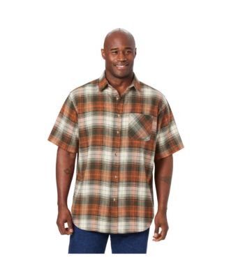 Men's Big and Tall Short Sleeve Flannel Shirt