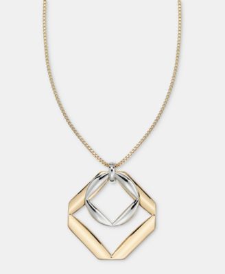 Puffy Geometric 36" Adjustable Pendant Necklace