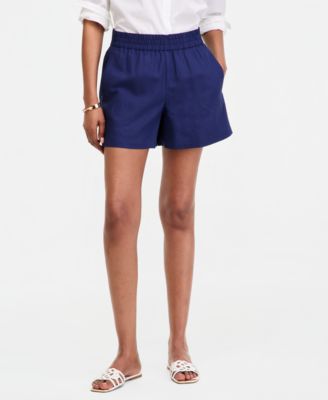 Women's Linen-Blend Pull-On Shorts