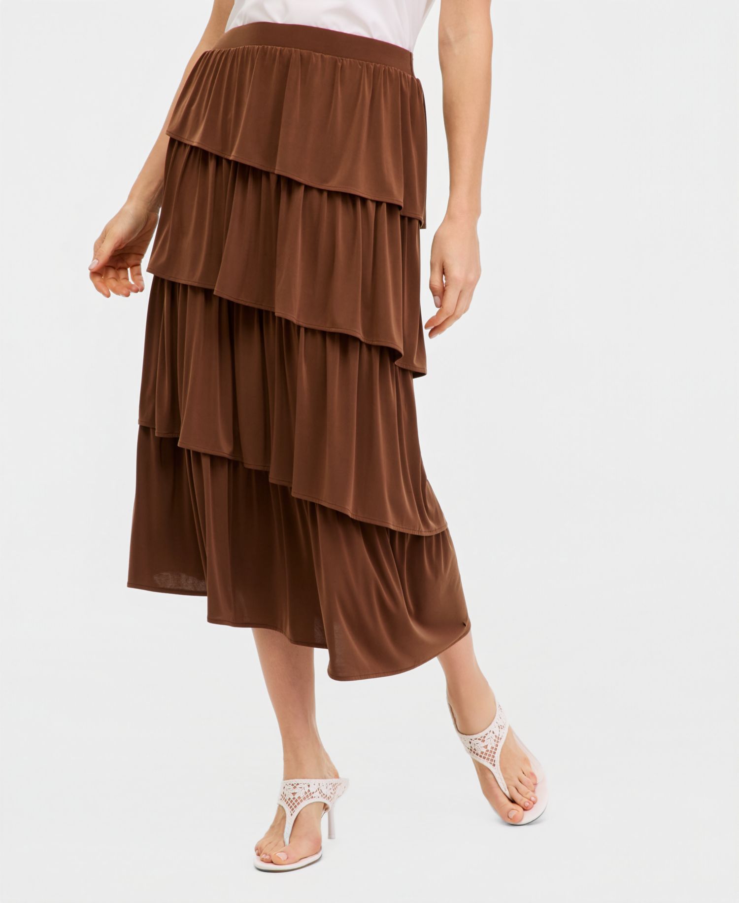 Women's Tiered Midi Skirt