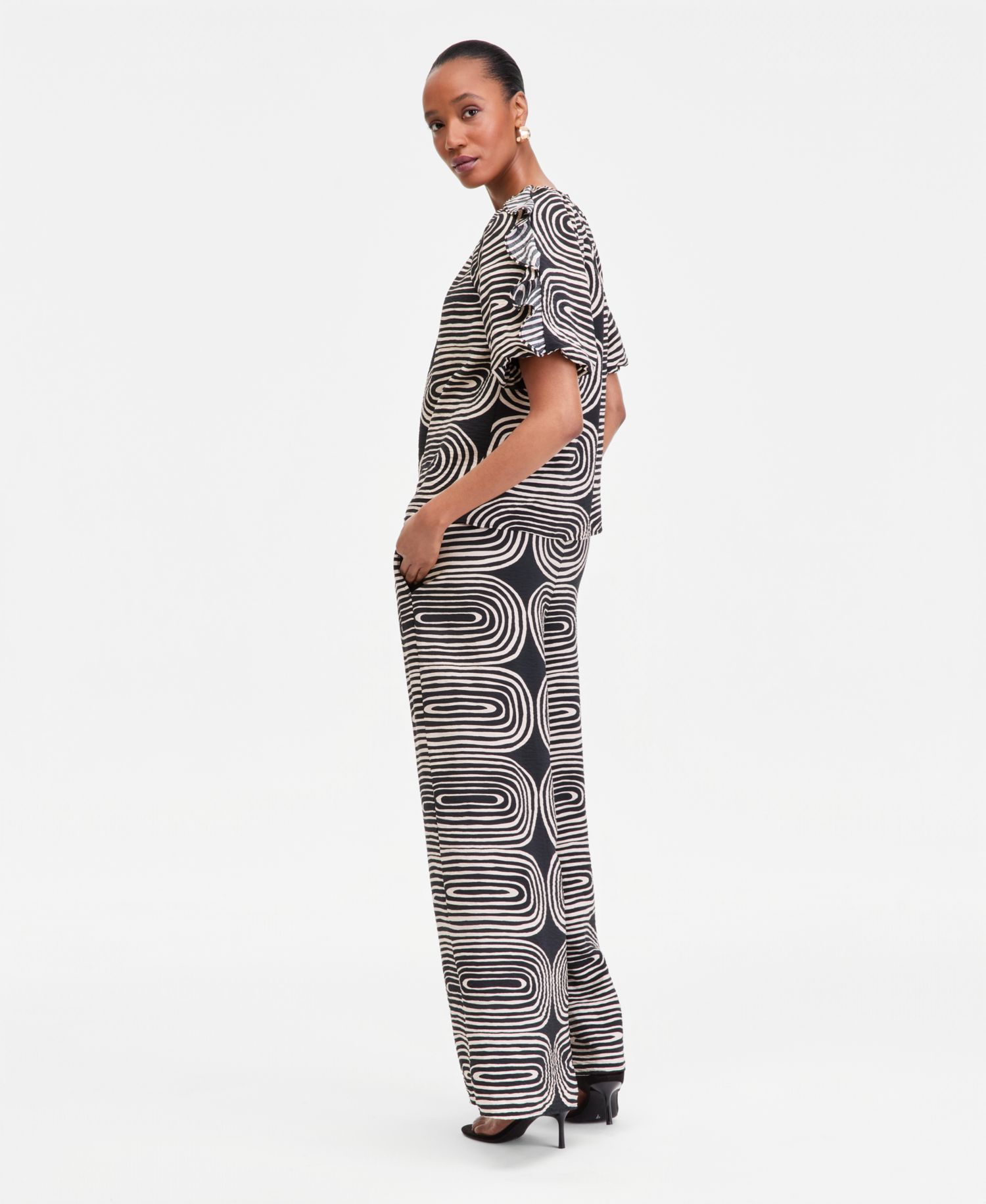 Women's Printed Wide-Leg Pants