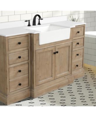 60" Kelly, Weathered Fir Finish, Engineered Quartz Countertop