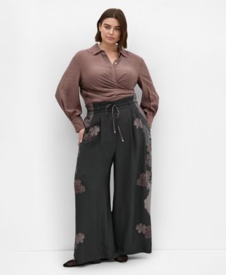 Women's Plus Size Eternal Side Print Wide Pant