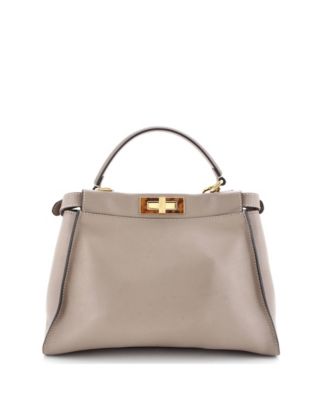 Regular Peekaboo Bag Leather with Plexiglass Detail