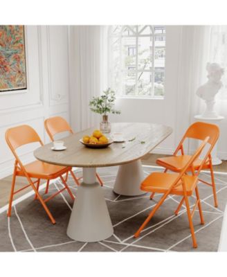 6-Pack Folding Chairs, Metal Frame, Holds up to 350 lbs, Foldable for Indoor and Outdoor Use