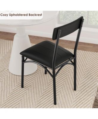 Set of 4 Modern Upholstered Dining Chairs, Ergonomic High Back, Steel Legs, Comfortable Seat, 140kg Capacity, for Kitchen