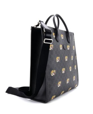 Vertical Interlocking G Tote Printed GG Coated Canvas