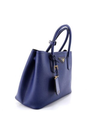 Medium Cuir Double Tote Saffiano Leather