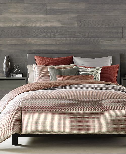 Hotel Collection Modern Geo Stripe King Duvet Cover Created For