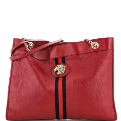 Large Rajah Chain Tote Leather