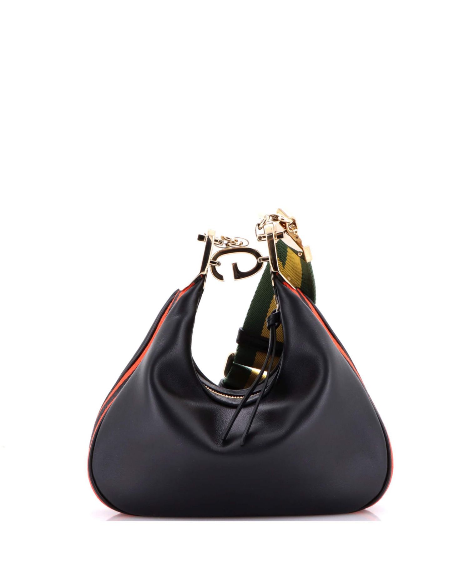Small Attache Shoulder Bag Leather