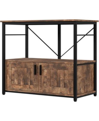 Heavy Duty Aquarium Stand for 40-50 Gallon Fish Tank - Metal & Wood Storage Cabinet - Supports 660lbs - Space for Accessories - Stylish Home