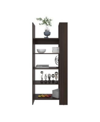 5-Shelf Dark Bookcase