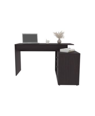 Neilton L-Shaped Desk, 3 Drawers, 2 Shelves