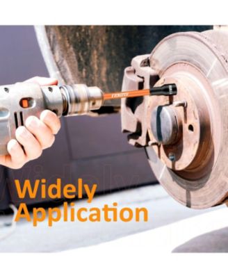 16Pcs Long Magnetic Nut Driver Set for Impact Drill, 6 Inch Long Nut Driver Set, SAE and Metric, 1/4 Inch Hex Shank, Cr-V Steel