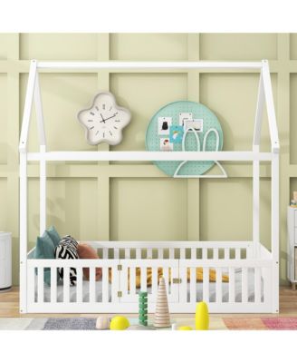 Wood House Bed Fence Door