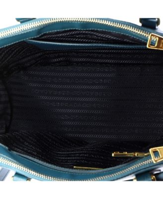 Small Double Zip Lux Tote Saffiano Leather