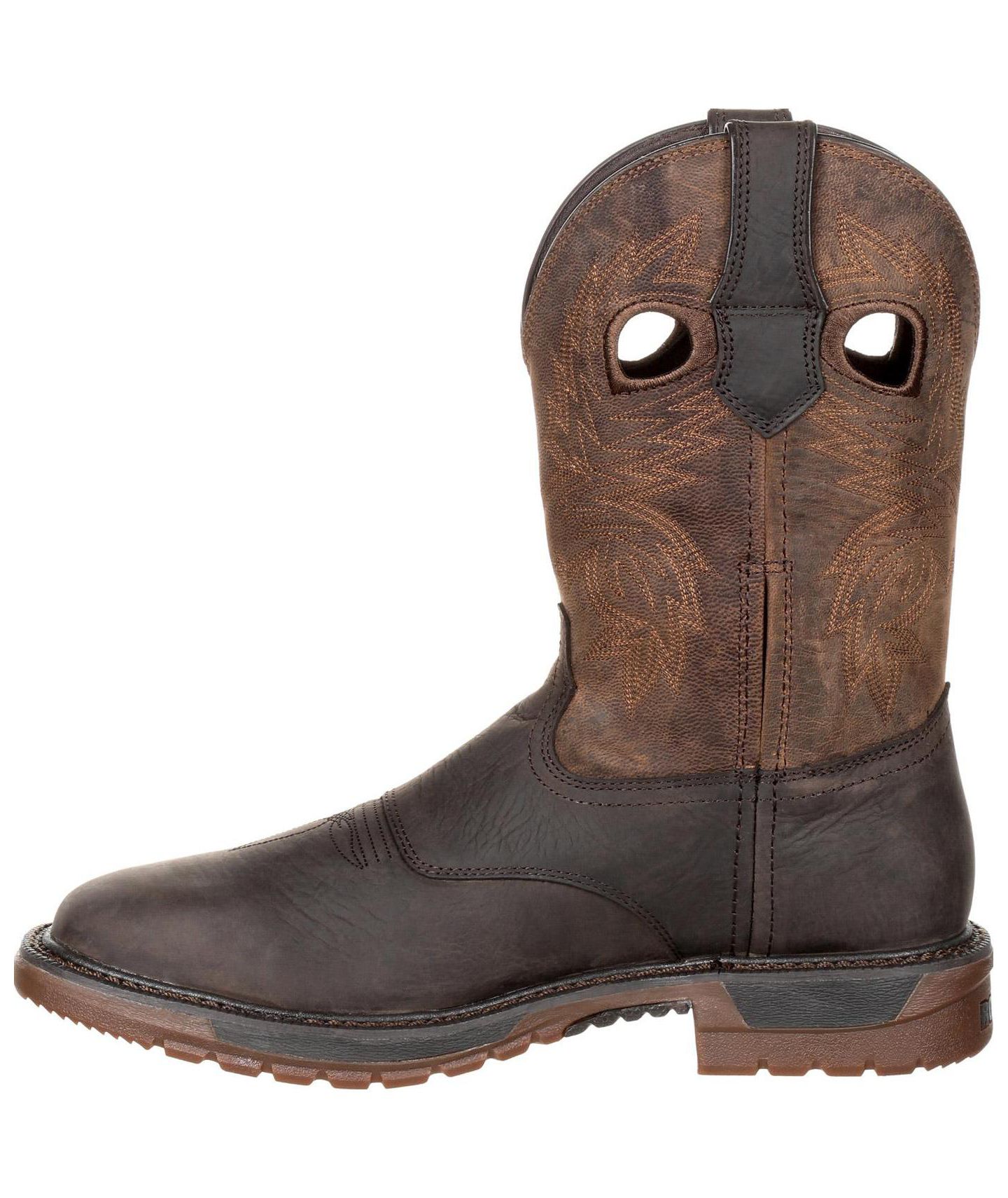 Мужские ботинки ROCKY Iginal Ride FLX Waterproof Western Boot, цвет: Тёмный коричневый — фото 8