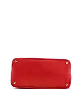 Medium Cuir Double Tote Saffiano Leather