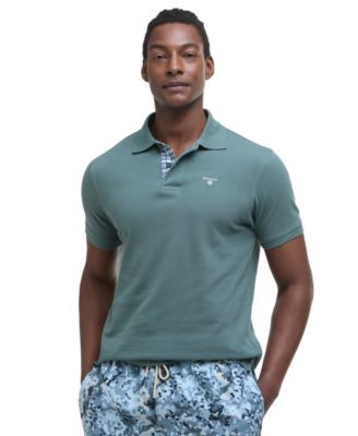 Men's Tartan Pique Short-Sleeve Polo Shirt