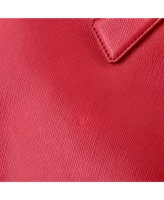 Small Double Zip Lux Tote Saffiano Leather