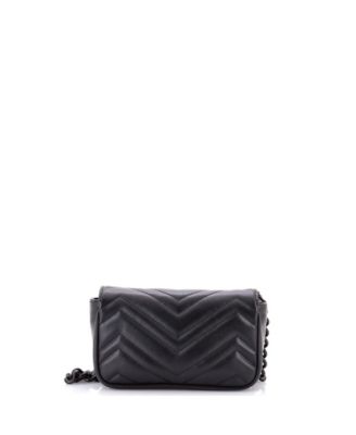 GG Marmont Flap Belt Bag Matelasse Leather