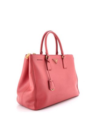 Large Double Zip Lux Tote Saffiano Leather
