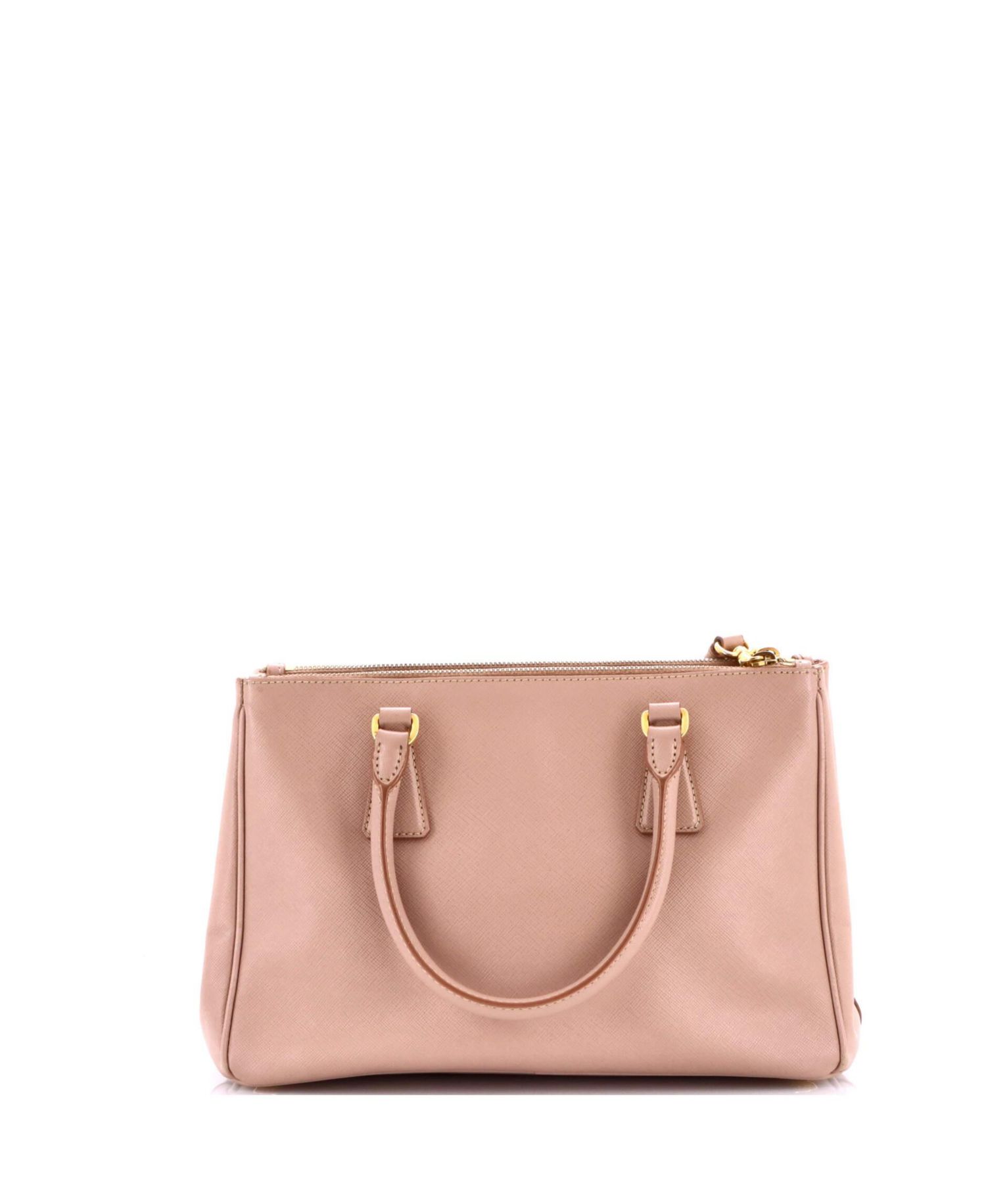 Medium Double Zip Lux Tote Saffiano Leather